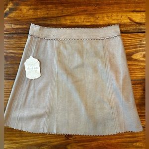 Altar’d State Faux Suede Taupe Skirt Size M